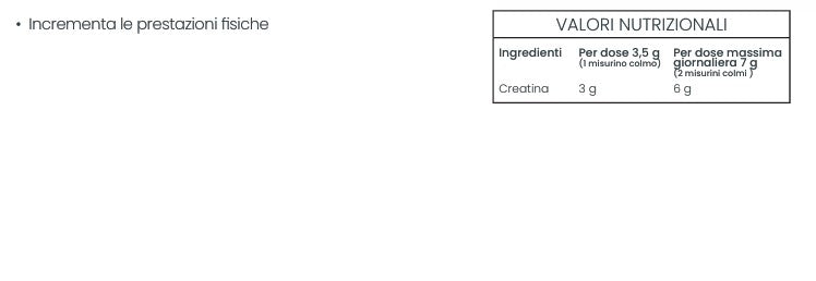 Creatina Monoidrato gusto Frutti di bosco